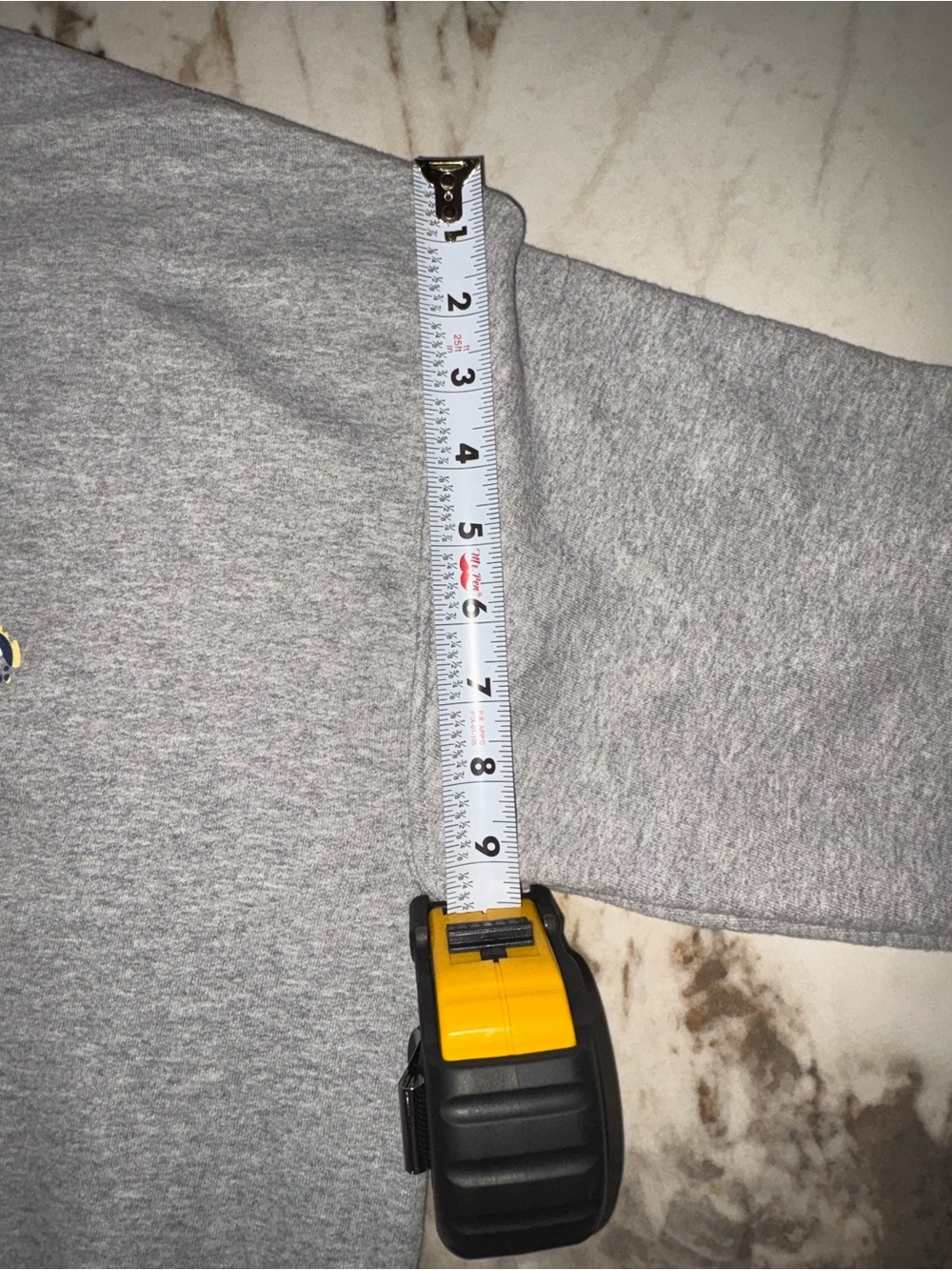 Gildan Gray Crewneck Sweatshirt with Navy & Yellow 'N' Graphic - Picture 7 of 13
